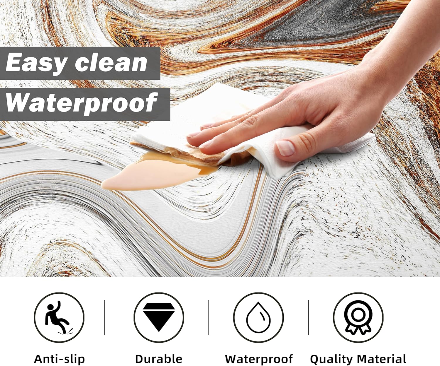 Anti-Fatigue Kitchen Rugs Memory Foam Premium Feel