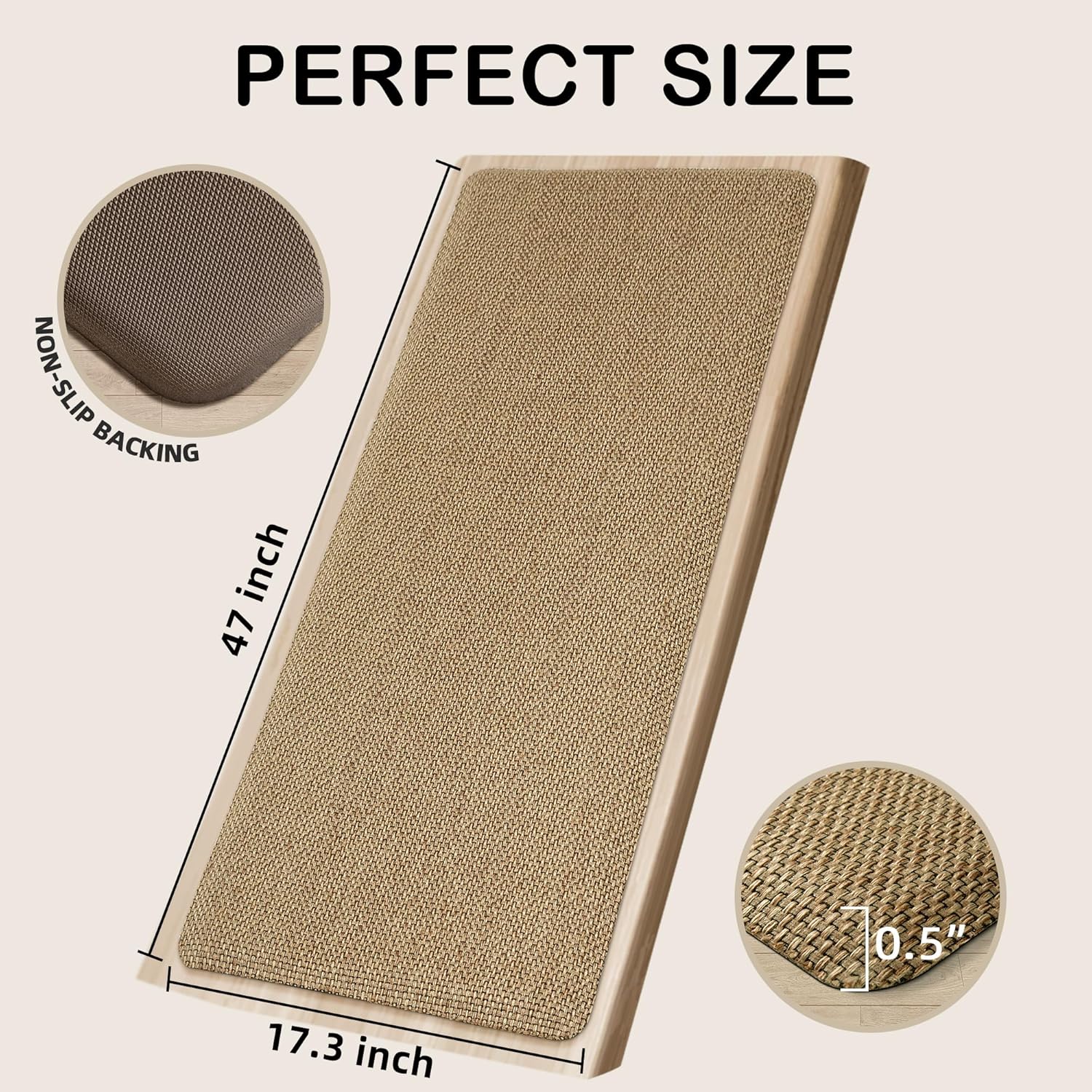 Neutral Color Kitchen Mat