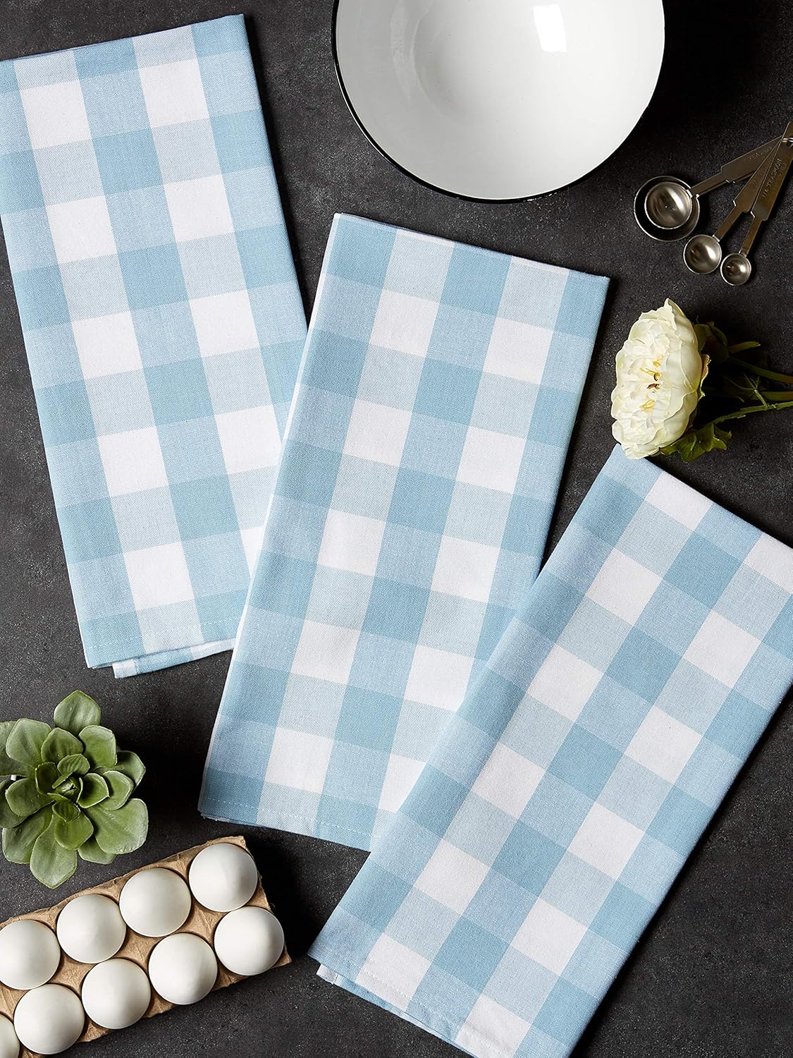 DII Buffalo Check Farmhouse Kitchen Towels Set