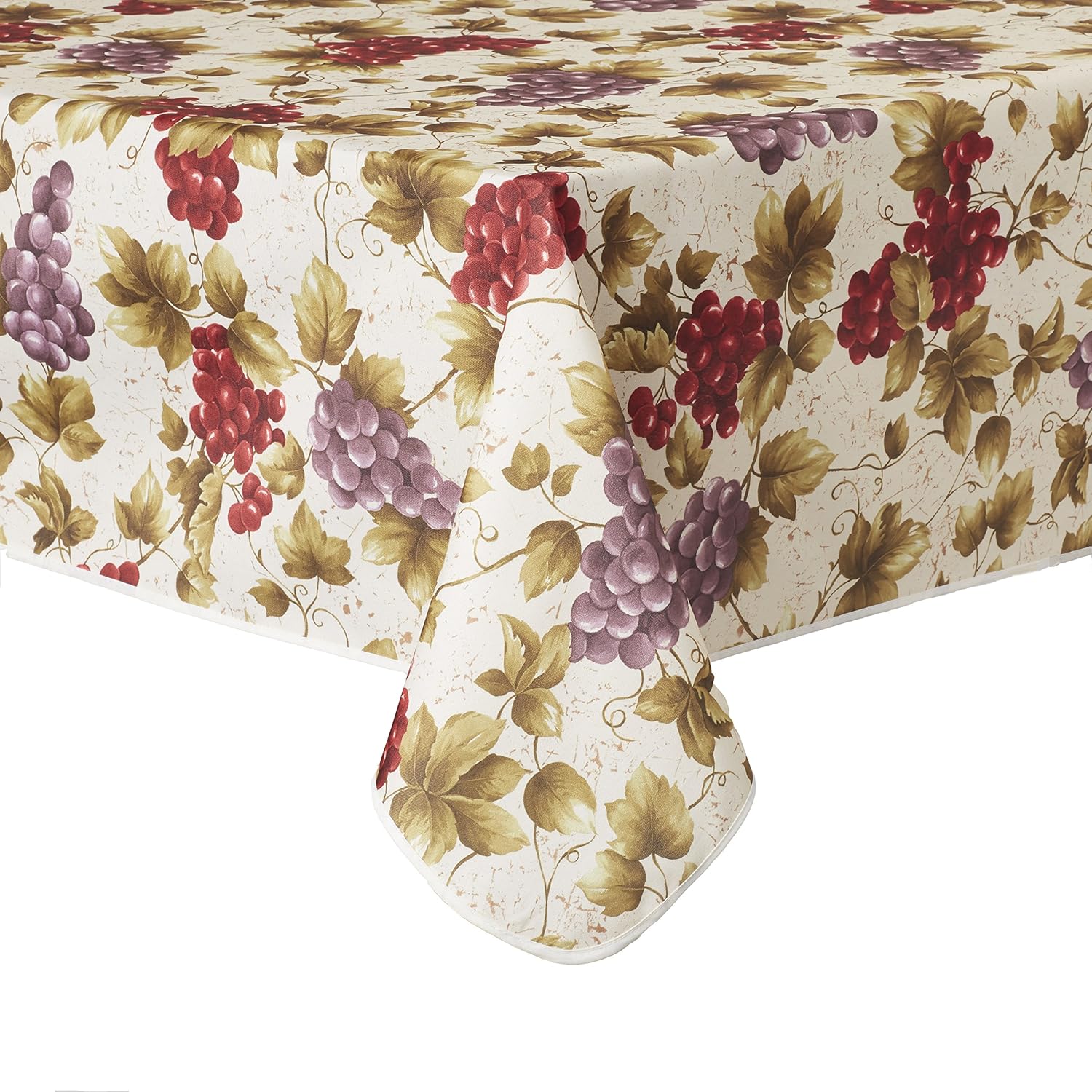 Violet Linen European Vineyard Tablecloth Beige 60x102